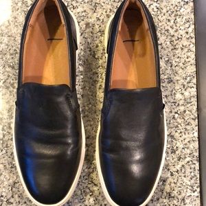 Frye black leather loafer/flats. Size 10